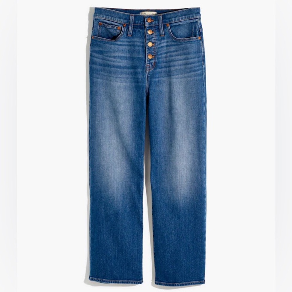 Madewell Slim Wide Leg Crop in Olympia Wash